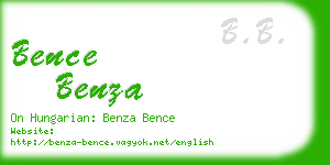 bence benza business card